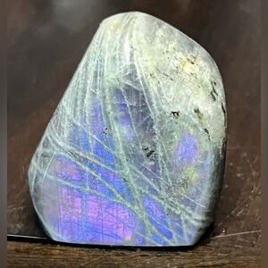 Iridescent Purple Flashy Labradorite Display Stone - Blue Purple